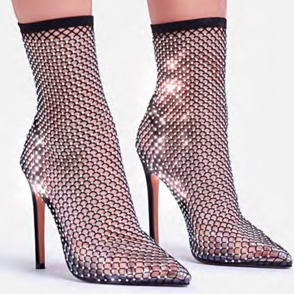 black ankle sock boot